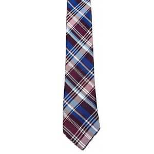 ⭐️ Michael Kors Boys Tie | 100% Silk | Blue & Burgundy | Excellent Condition